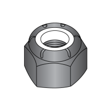 3/8-16 NE Nylon Insert Stop Nuts - Black Oxide - 18-8 Stainless