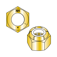 3/4-16 N1610 Nylon Insert Stop Nuts - Grade 8 - Zinc Yellow