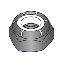1/4-20 Nylon Insert Stop Nuts - Light Hex - Thin Height - Black Oxide - 18-8 Stainless
