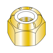 10-32 NM Nylon Insert Stop Nuts - Zinc Yellow