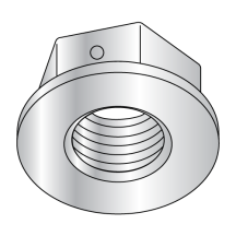 Non Serrated Center Lock Nut - Grade F - Steel - Zinc Plated