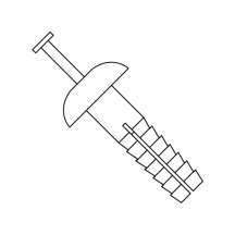 Plastic Drive Pin Rivets - Mushroom Head