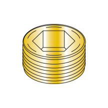 3/8 American Sockets® - Flush Seating - Socket Pipe Plug - 7/8" Taper - Brass