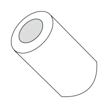 8X1/2 Five Sixteenths - Round Standard Spacers - Nylon