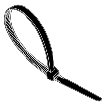 15-120LB Conventional Cable Ties - Type 6/6 UV Black Nylon