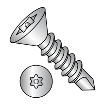 12-14X2 1/2 Flat - 6 Lobe Pin In - Self Drilling Screws - 410 Stainless
