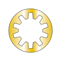 5/16 Internal Tooth - Lock Washers - Zinc Yellow