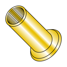 M6X1.0X5.00 Blind Threaded Inserts - Steel Zinc Yellow Rivet Nuts (Metric)